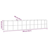 Lit surélevé de jardin Acier enduit de poudre 396x100x68cm Vert