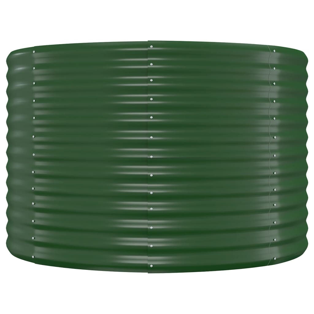 Lit surélevé de jardin Acier enduit de poudre 507x100x68cm Vert