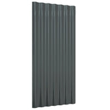 Panneaux de toiture 36 pcs Acier Anthracite 80x36 cm