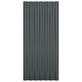 Panneaux de toiture 36 pcs Acier Anthracite 80x36 cm