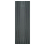 Roof panels 12 pcs Steel Anthracite 100x36 cm