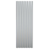 Dachpaneele 12 Stk. Pulverbeschichteter Stahl Silber 100x36cm