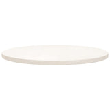 White table top Ø70x2.5 cm Solid pine wood