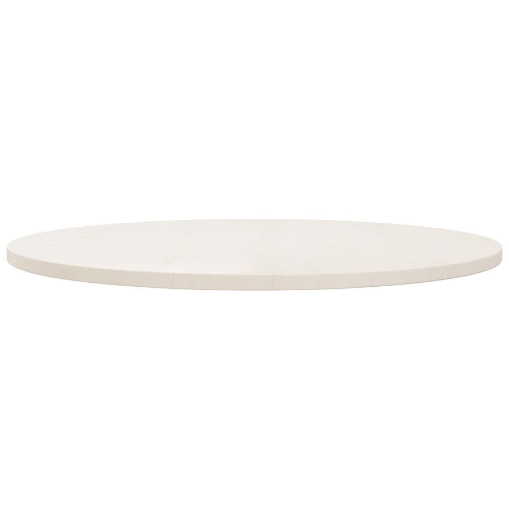 White table top Ø90x2.5 cm Solid pine wood