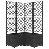 Planter with trellis Black 80x80x136 cm PP