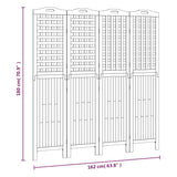 Cloison de séparation 4 panneaux 162x2x180 cm Bois d'acacia