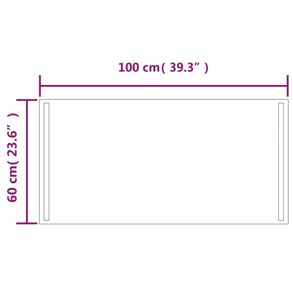 LED-Badezimmerspiegel 100x60 cm