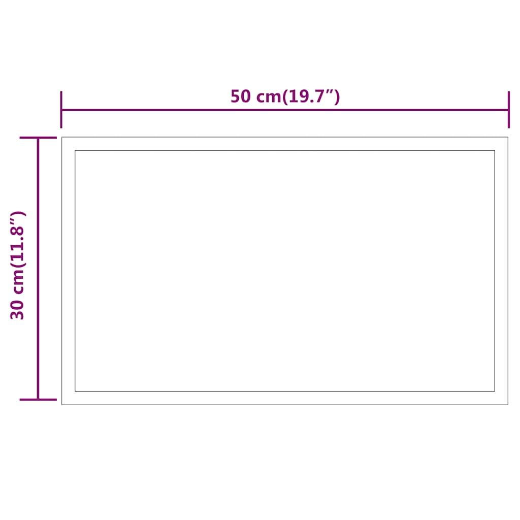 Miroir de salle de bain à LED 50x30 cm