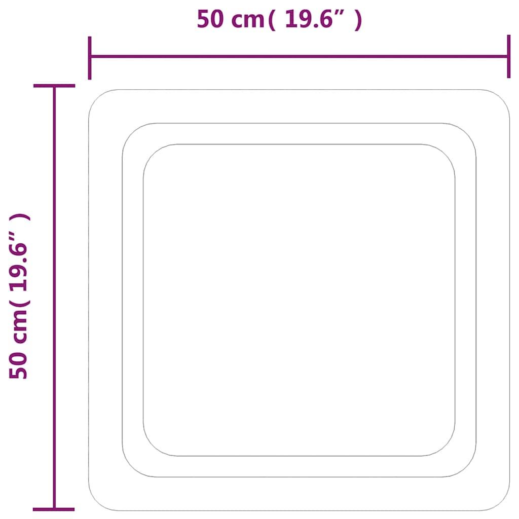 LED-Badezimmerspiegel 50x50 cm