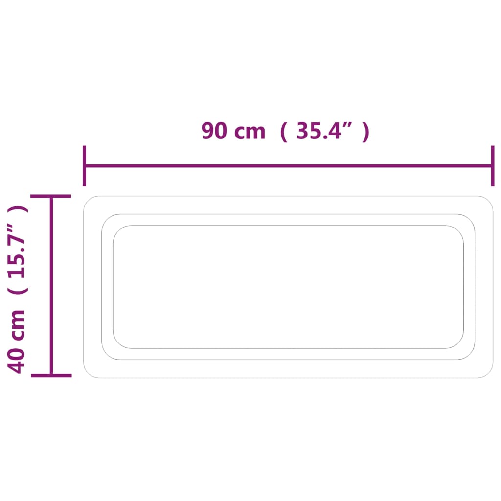 Miroir de salle de bain à LED 90x40 cm