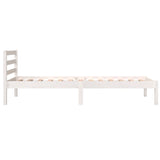 Bed frame without mattress 75x190 cm white