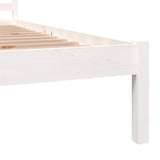 Bed frame without mattress 75x190 cm white