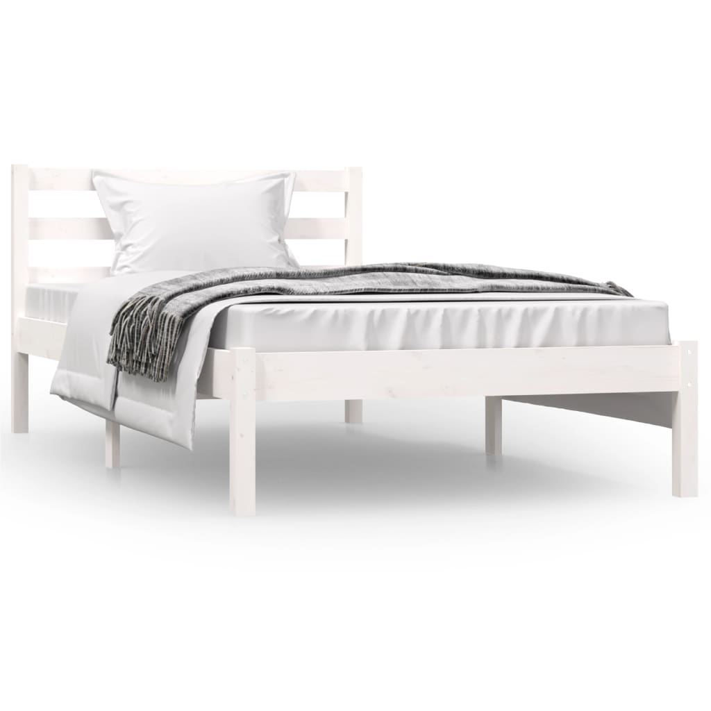 Bed frame without mattress 90x190 cm white