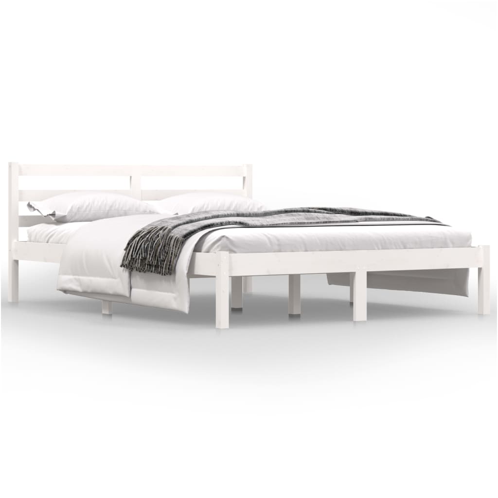 Cadre de lit sans matelas 120x190 cm blanc