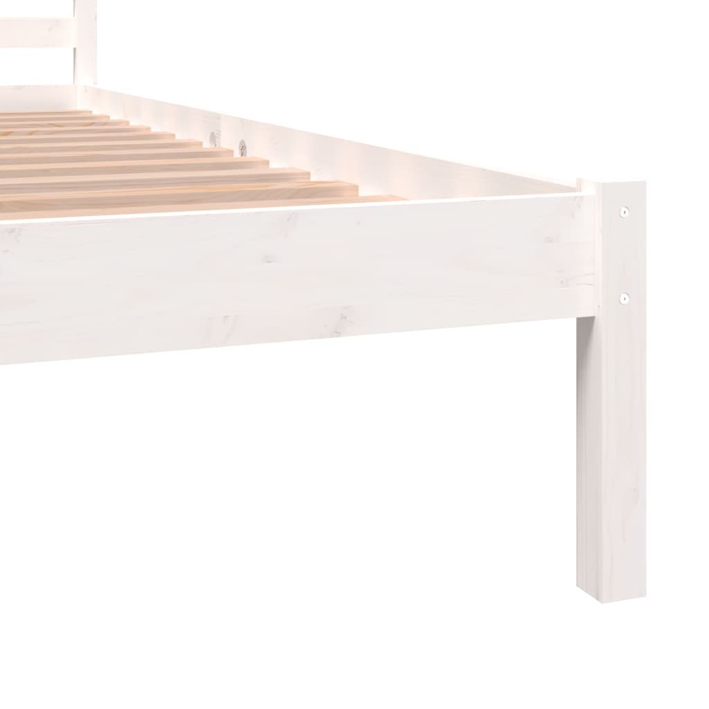 Cadre de lit sans matelas 120x190 cm blanc