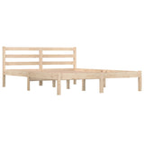 Bed frame without mattress solid pine wood 140x190 cm