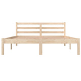 Bed frame without mattress solid pine wood 140x190 cm