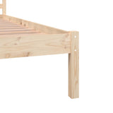 Bed frame without mattress solid pine wood 140x190 cm