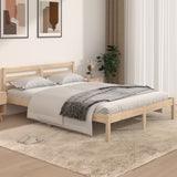 Bed frame without mattress solid pine wood 140x190 cm