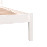 Bed frame without mattress solid pine wood 140x190 cm white