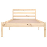 Bed frame without mattress solid pine wood 90x200 cm