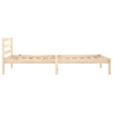 Bed frame without mattress solid pine wood 90x200 cm