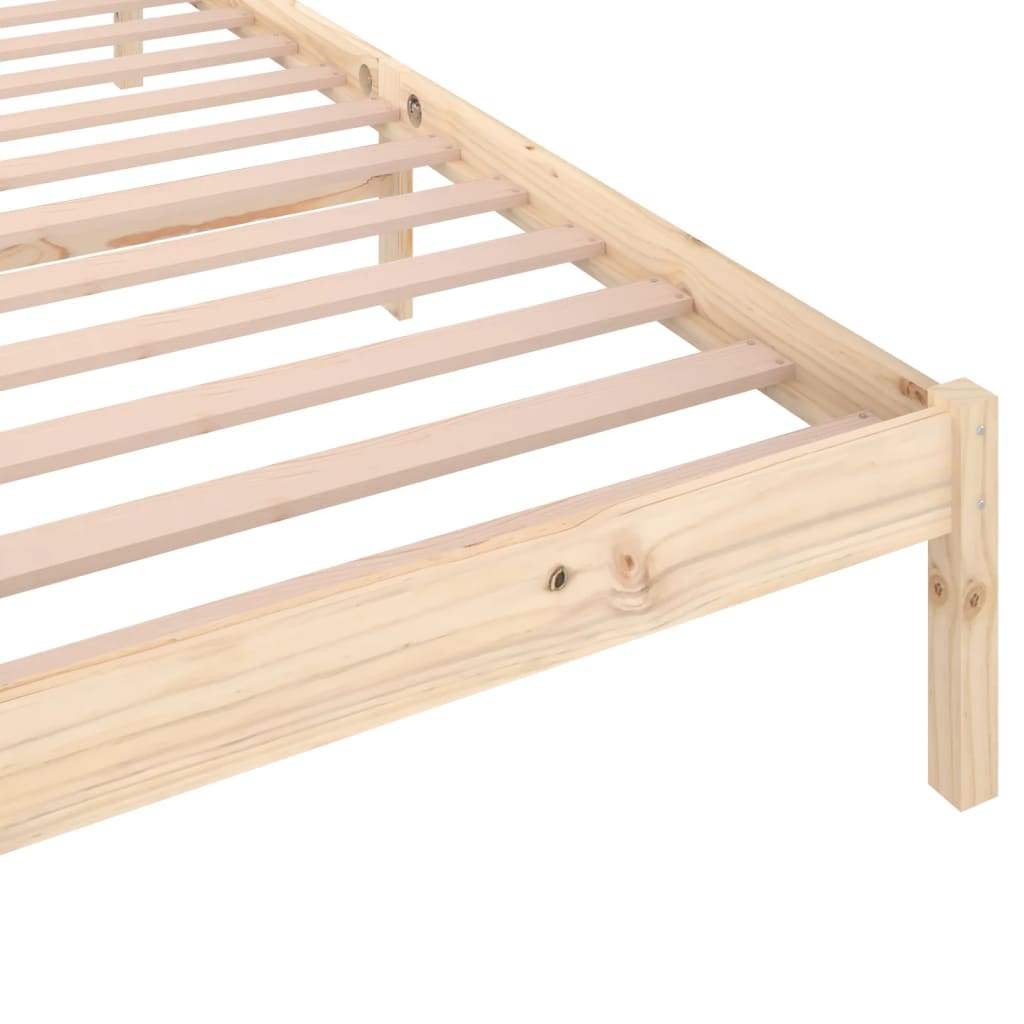 Bed frame without mattress solid pine wood 90x200 cm