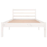 Bed frame without mattress solid pine wood 90x200 cm white