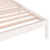 Cadre de lit sans matelas bois de pin massif 90x200 cm blanc