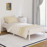 Bed frame without mattress solid pine wood 90x200 cm white