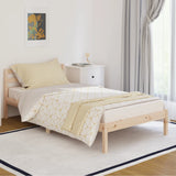 Bed frame without mattress solid pine wood 100x200 cm