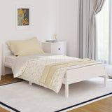 Cadre de lit sans matelas bois de pin massif 100x200 cm blanc