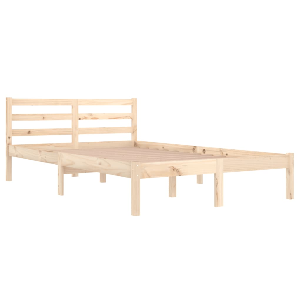 Bed frame without mattress solid pine wood 120x200 cm