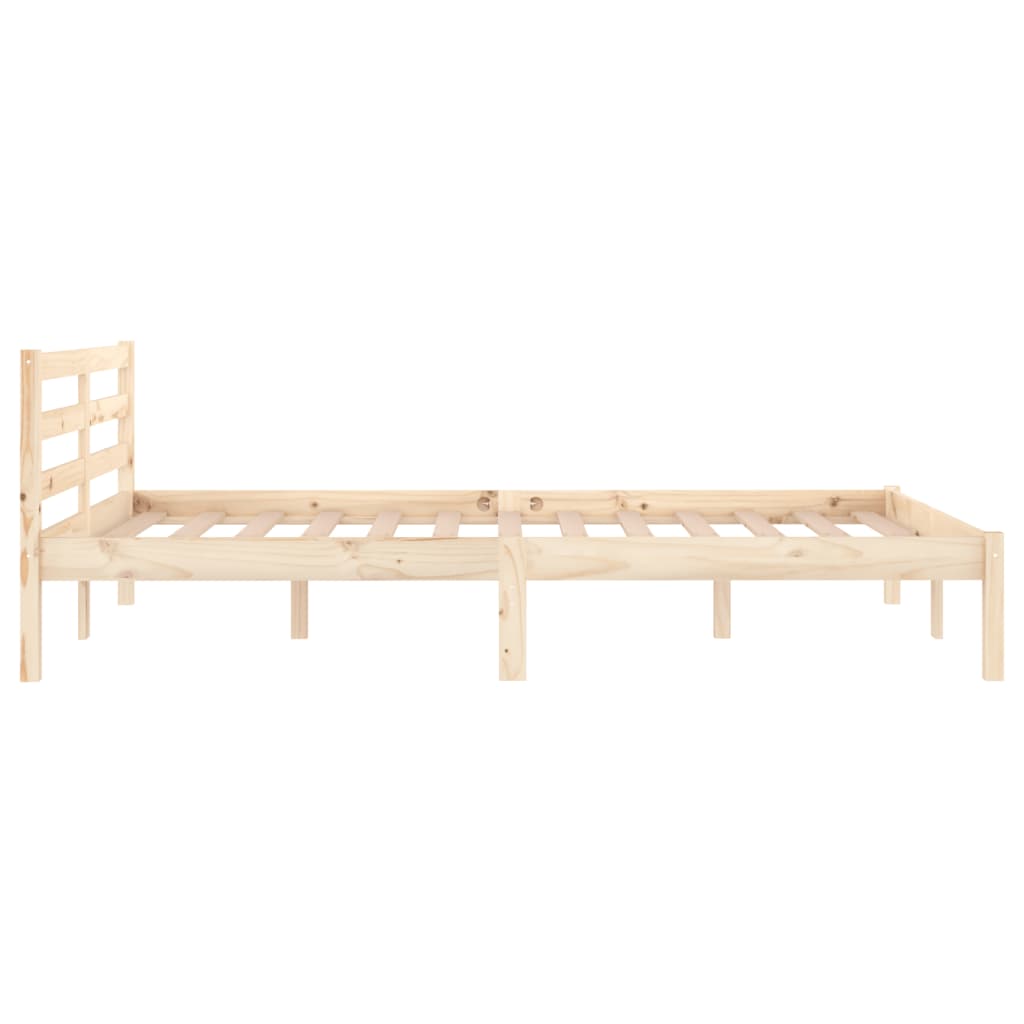 Bed frame without mattress solid pine wood 120x200 cm