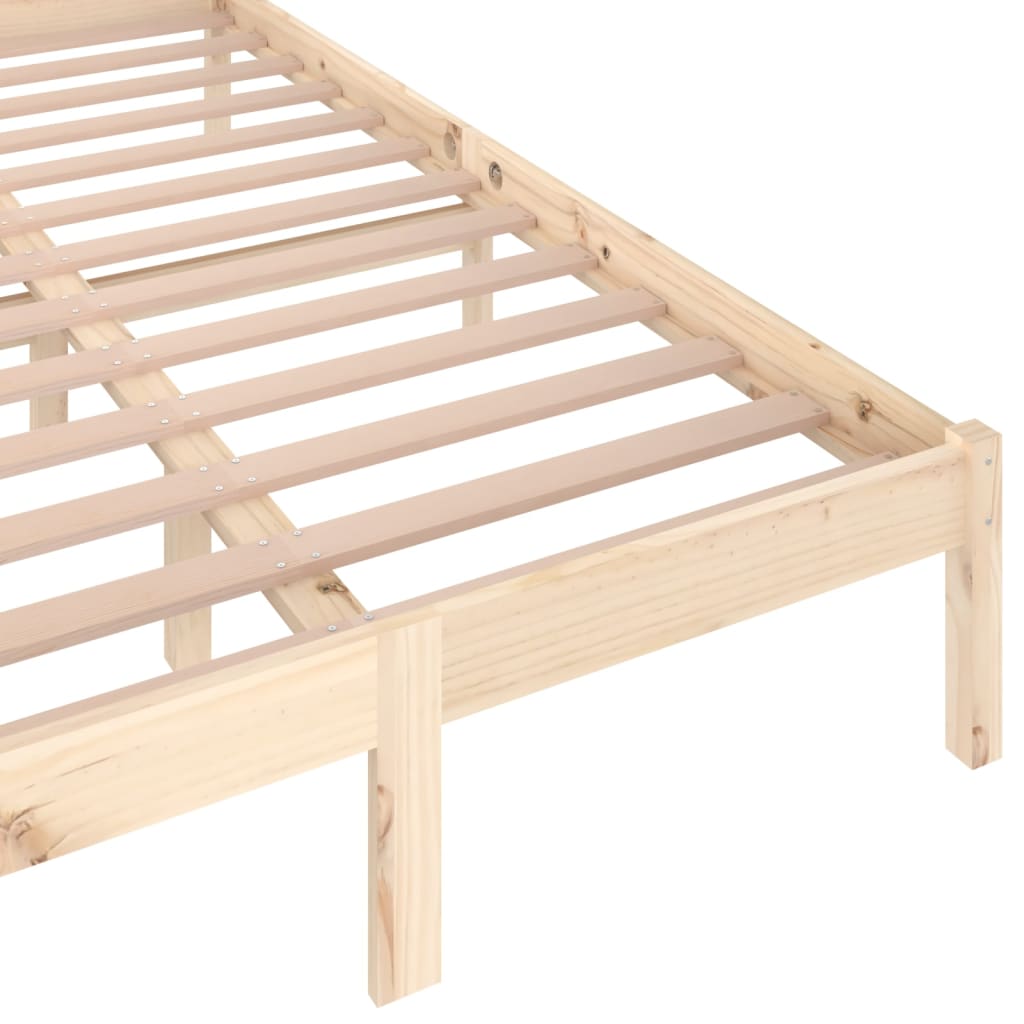 Bed frame without mattress solid pine wood 120x200 cm