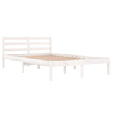 Bed frame without mattress solid pine wood 120x200 cm white