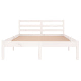 Bed frame without mattress solid pine wood 120x200 cm white