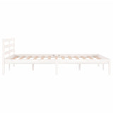 Bed frame without mattress solid pine wood 120x200 cm white