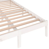 Bed frame without mattress solid pine wood 120x200 cm white