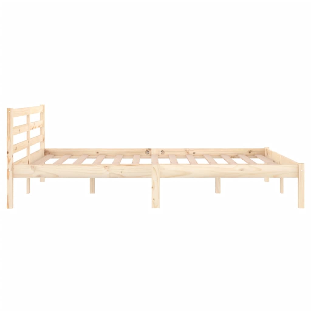 Bed frame without mattress solid pine wood 140x200 cm