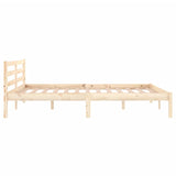 Bed frame without mattress solid pine wood 140x200 cm