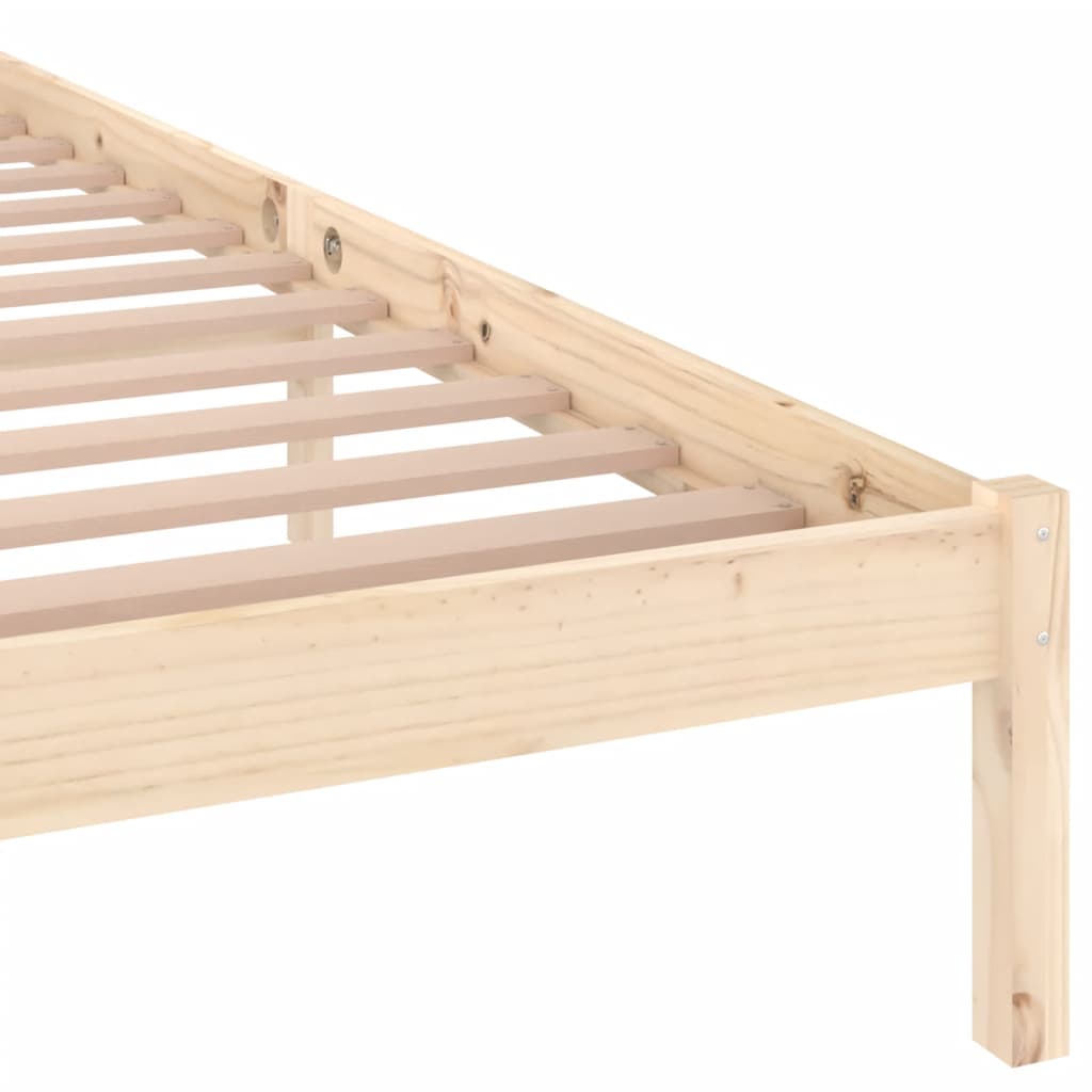 Bed frame without mattress solid pine wood 140x200 cm