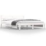 Bed frame without mattress 150x200 cm white