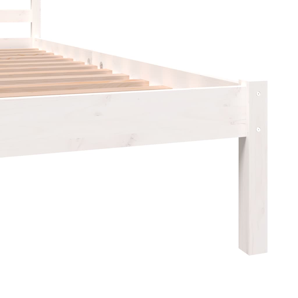 Bed frame without mattress 150x200 cm white