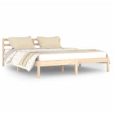 Bed frame without mattress solid pine wood 160x200 cm