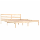 Bed frame without mattress solid pine wood 160x200 cm