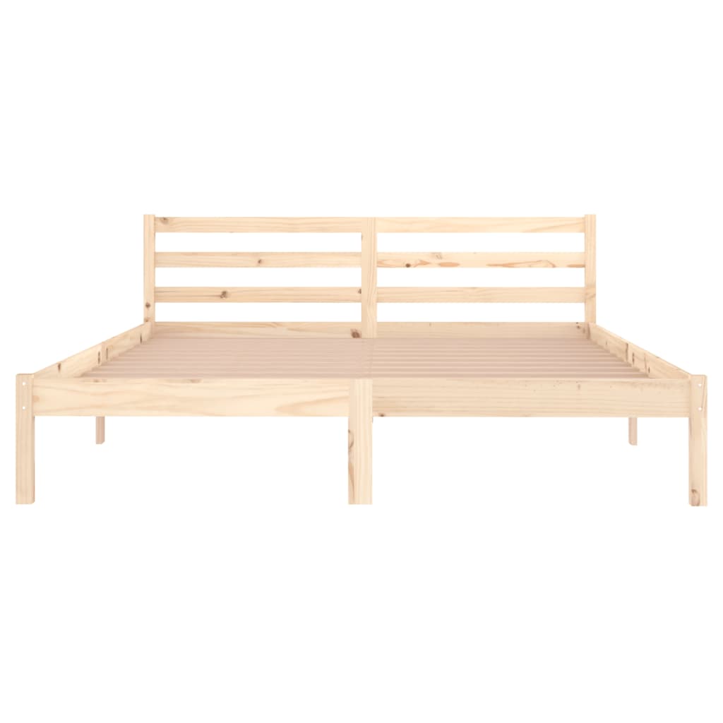 Bed frame without mattress solid pine wood 160x200 cm