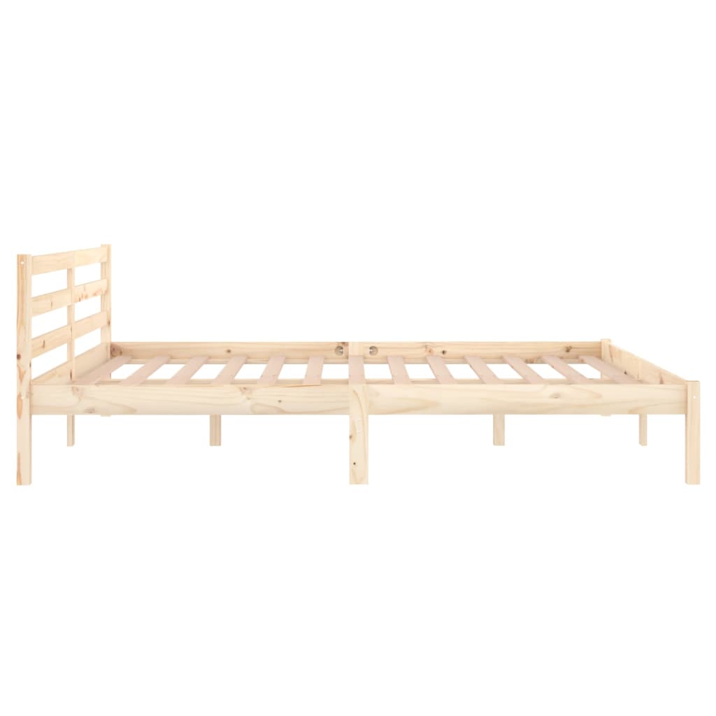 Bed frame without mattress solid pine wood 160x200 cm