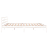 Bed frame without mattress solid pine wood 160x200 cm white