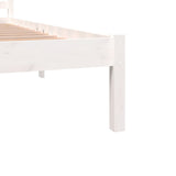 Bed frame without mattress 180x200 cm white